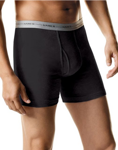 Hanes Men's Boxer Briefs Black & Gray 5 Pack