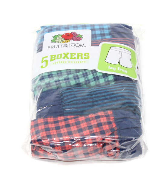 Fruit of the Loom Boy's Woven Boxers 5 Pack